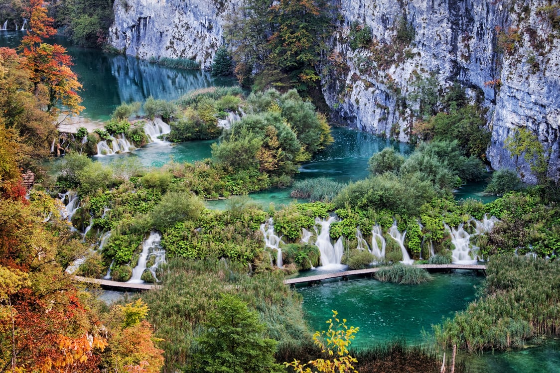 Plitvice Lakes National Park Landscape in Croatia